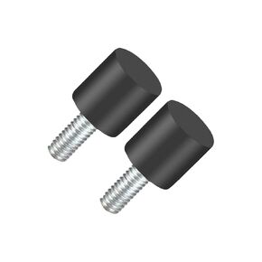 METALLIXITY Rubber Studs (M4 Thread, 10 x 10mm) 2Pcs, Rubber Cylindrical Vibration Isolator Mounts - for Fitness Equipment, Air Compressors, Gasoline Engines