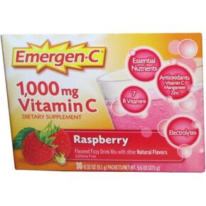Emergen-C, Raspberry, 30 pkt (Pack of 4)