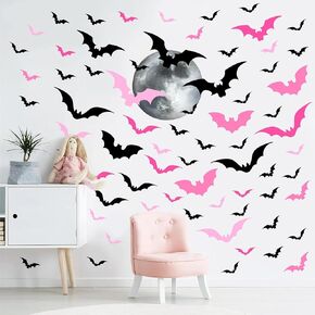 Halloween Wall Stickers Black Crow Wall Decals Removable Room Mural Stickers for Home Party Window Door Decor, 7.9 x 11.8 Inch, 9 Sheets