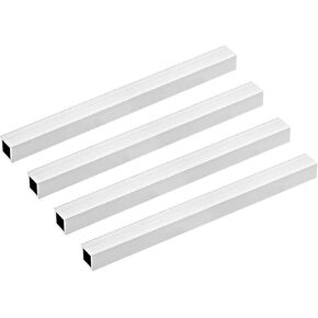 TOP-VIGOR 4Pcs 6063 Aluminum Square Tube, 10mmx10mmx1mm Wall Thickness 300mm Length Aluminum Tubing Seamless Straight Pipe for Machinery Frame Construction DIY Projects