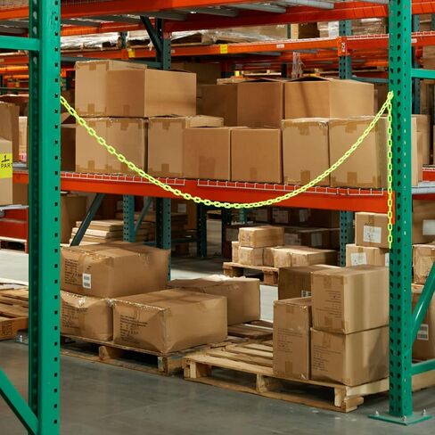 Stockroom Plus 100 Foot Neon Yellow Plastic Chain Safety Barrier for Crowd Control, Queue Line, Concerts, Parking (1.5-Inch Links) in Kuwait