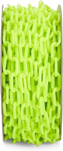 Stockroom Plus 100 Foot Neon Yellow Plastic Chain Safety Barrier for Crowd Control, Queue Line, Concerts, Parking (1.5-Inch Links) in Kuwait