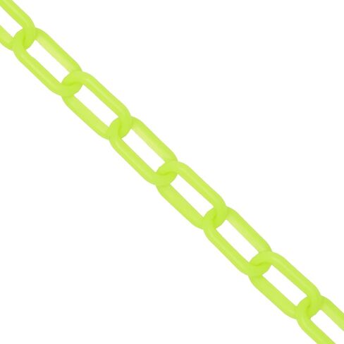 Stockroom Plus 100 Foot Neon Yellow Plastic Chain Safety Barrier for Crowd Control, Queue Line, Concerts, Parking (1.5-Inch Links) in Kuwait