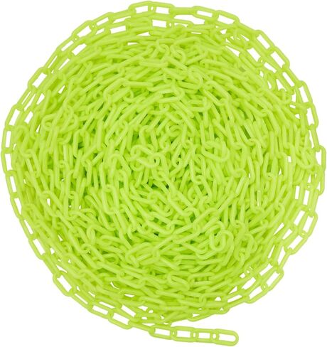 Stockroom Plus 100 Foot Neon Yellow Plastic Chain Safety Barrier for Crowd Control, Queue Line, Concerts, Parking (1.5-Inch Links) in Kuwait