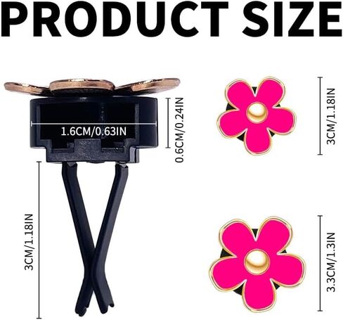 ديزي زهرة الهواء تنفيس كليب الهواء المعطر اكسسوارات السيارات لطيف زينة السيارة للنساء الفتيات (أبيض، أبيض، أبيض) in Kuwait