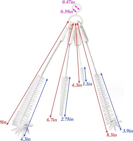 فرش تنظيف ذات رقبة ضيقة لزجاجة أنبوبية اختبار الأنابيب وكوب إبريق الشاي in Kuwait