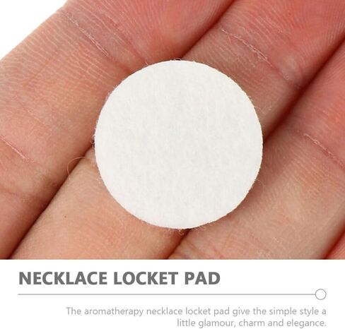 BESTOYARD 100Pcs Aroma Diffuser Refill Pads Round Essential Oil Pads Cotton Aromatherapy Replacement Pads for Diffuser Necklace Car Diffuser Vent Clip Bracelet White in Kuwait