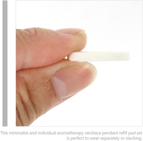 BESTOYARD 100Pcs Aroma Diffuser Refill Pads Round Essential Oil Pads Cotton Aromatherapy Replacement Pads for Diffuser Necklace Car Diffuser Vent Clip Bracelet White in Kuwait