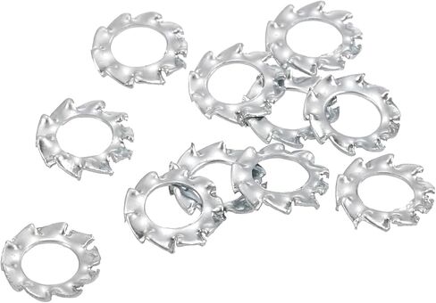 uxcell 40Pcs External Tooth Star Lock Washers, M2.5 304 Stainless Steel External Serrated Lock Washer for Mechanical Equipment Fasteners, Silver in Saudi Arabia