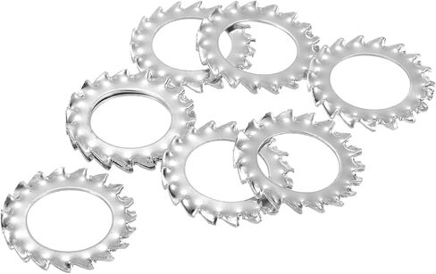 uxcell 40Pcs External Tooth Star Lock Washers, M2.5 304 Stainless Steel External Serrated Lock Washer for Mechanical Equipment Fasteners, Silver in Saudi Arabia