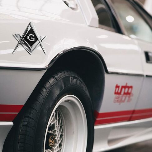2.75 "مطلي بالكروم شعار السيارة الماسوني مربع ميسون والبوصلات السيارات شاحنة دراجة نارية ملصق هدية الملحقات (10 قطعة) in Kuwait
