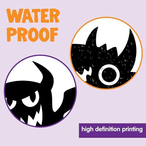 JOYIN 7 Pcs Halloween Window Clings Stickers Silhouette Halloween Decorations Indoor Decor Cute Monster Wall Window Decals Party Favors Novelty in Saudi Arabia
