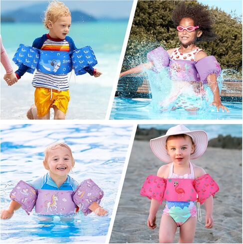 MoKo Swim Arm Band for Kids 20-30-40-50lbs, Toddler Swim Vest Cute Cartoon Swimming Wings Pool Floats Sleeve Children Water Sports Learning Swim Training Equipment in Saudi Arabia