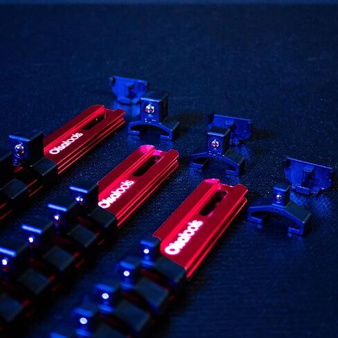 حامل مقبس ألومنيوم ABS أغطية نهاية القفل | يناسب قضبان مقبس المحرك 1/4 بوصة، 3/8 بوصة، 1/2 بوصة | 12 قطعة من أغطية نهاية ABS | بواسطة أدوات أولسا in Kuwait