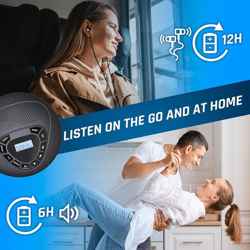 KLIM Speaker + Portable CD Player with Speakers + New 2024 + Walkman + Rechargeable Battery + Portable CD Player with Headphones + CD Player Portable + SD/TF Card + AUX + Ideal Car CD Player in Saudi Arabia