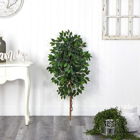 Nearly Natural 4ft. Single Ficus Artificial Tree (No Pot),Green in Saudi Arabia
