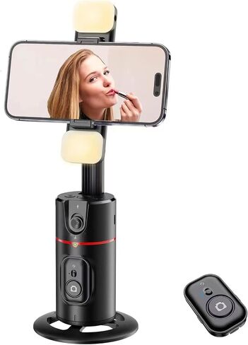 Auto Face Tracking Phone Holder & Mount, 360°Fast Rotation, Gimbal Stabilizer for Influencer Content Creating Vlog, YouTube, TikTok, Gesture Recognization, GH-USTTA-BK in Kuwait