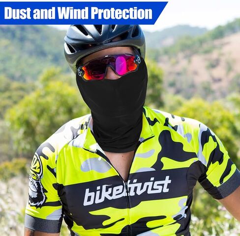 Summer Cooling Neck Gaiter Face Mask Balaclava, Breathable Bandana for Men Women Outdoor Sports UPF 50+ in Saudi Arabia
