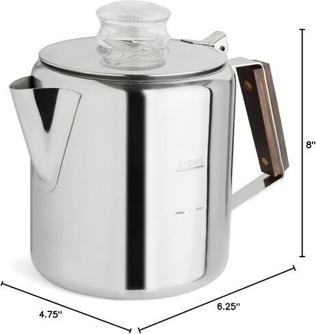 Fox Run Rapid Brew Stainless Steel Stovetop Coffee Percolator, 2-6 Cup in Saudi Arabia
