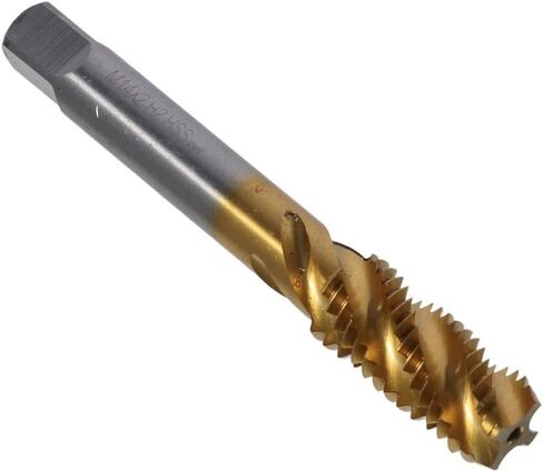Spiral Flute Threading Tap, Metric HSS (High Speed Steel) Titanium Plated Machine Thread Screw Tap 4 Flutes Tapping Tool(M14X1.5) in Saudi Arabia
