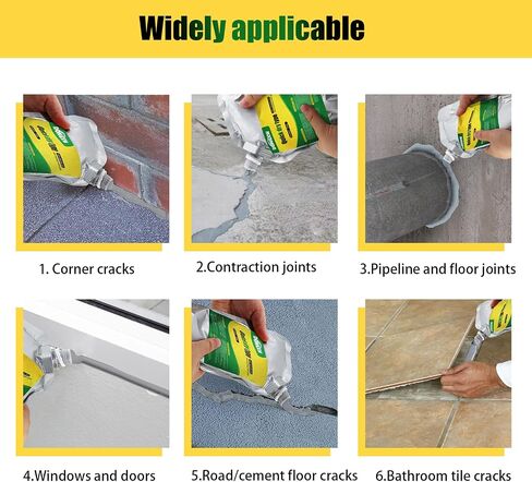 Concrete Crack Filler, Slab Concrete Crack Waterproof Repair Sealant, Caulking Glue Weather Resistant Type, Quick-Drying Sealing Adhesive, Caulking Glue for Concrete (2pcs, 1000g) in Saudi Arabia