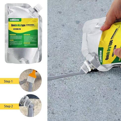 Concrete Crack Filler, Slab Concrete Crack Waterproof Repair Sealant, Caulking Glue Weather Resistant Type, Quick-Drying Sealing Adhesive, Caulking Glue for Concrete (2pcs, 1000g) in Saudi Arabia