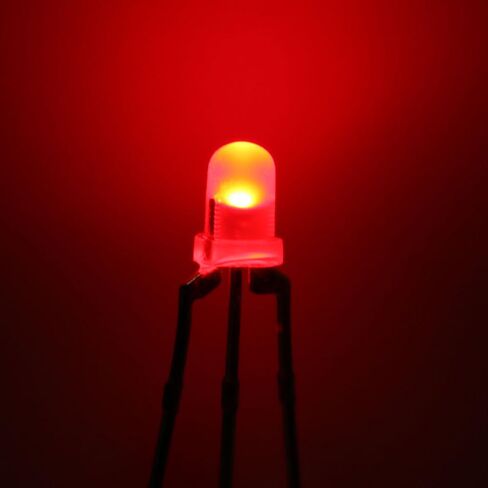 uxcell 50pcs 3mm Red Blue Misty Common Cathode LED Diode Light Round 20mA Super Bright Bulb Lighting Lamp Electronic Components Light Emitting Diodes in Saudi Arabia