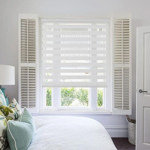 Cordless Zebra Blinds, Window Shades for Home, Roller Shades for Office, Pull Down Shades for Windows, 30" W×75" H, Basic Natural in Saudi Arabia