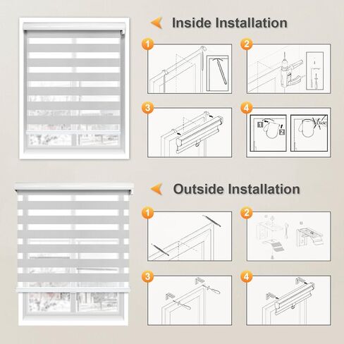 Cordless Zebra Blinds, Window Shades for Home, Roller Shades for Office, Pull Down Shades for Windows, 30" W×75" H, Basic Natural in Saudi Arabia