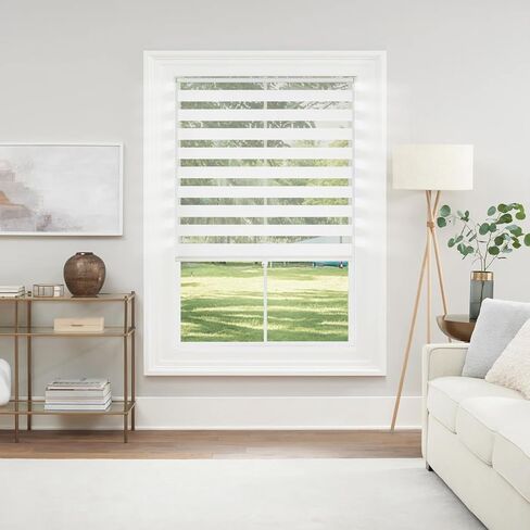 Cordless Zebra Blinds, Window Shades for Home, Roller Shades for Office, Pull Down Shades for Windows, 30" W×75" H, Basic Natural in Saudi Arabia