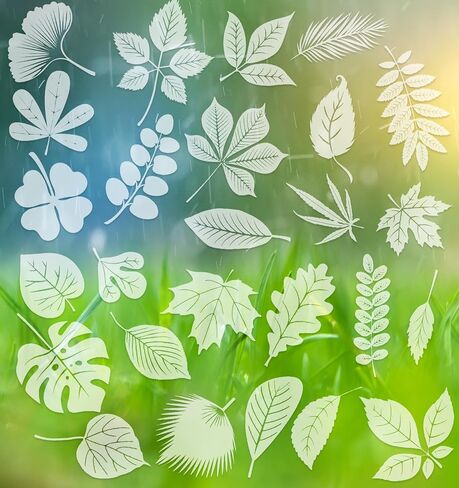 26PCS Leaf Window Bird Decals for Birds Strikes - Anti-Collision Window Clings to Prevent Bird Strikes Static Cling Window Decals in Saudi Arabia
