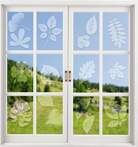 26PCS Leaf Window Bird Decals for Birds Strikes - Anti-Collision Window Clings to Prevent Bird Strikes Static Cling Window Decals in Saudi Arabia