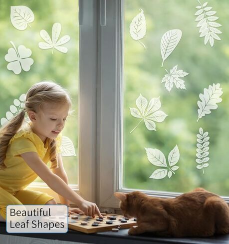 26PCS Leaf Window Bird Decals for Birds Strikes - Anti-Collision Window Clings to Prevent Bird Strikes Static Cling Window Decals in Saudi Arabia