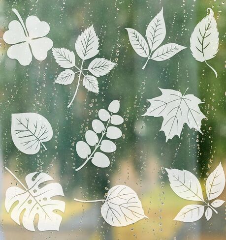 26PCS Leaf Window Bird Decals for Birds Strikes - Anti-Collision Window Clings to Prevent Bird Strikes Static Cling Window Decals in Saudi Arabia