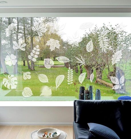 26PCS Leaf Window Bird Decals for Birds Strikes - Anti-Collision Window Clings to Prevent Bird Strikes Static Cling Window Decals in Saudi Arabia