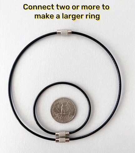 CrocSee Pack (100) Stainless Steel Wire Keychains Cable, Key Chain Rings, Heavy Duty Luggage Tags Loops Tag Keepers 2mm Twist Barrel (Cable Length: 6 inches) in Saudi Arabia