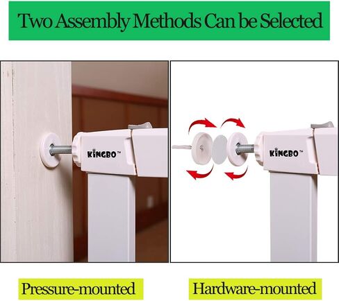 ALLAIBB المشي عبر بوابة الأطفال، بوابات سلامة الحيوانات الأليفة المعدنية السوداء ذات التوتر التلقائي مع حامل ضغط للسلالم والمداخل والمطبخ (أسود، 65.35 بوصة - 68.11 بوصة) in Kuwait