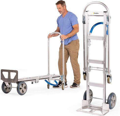 Senior Convertible Hand Truck - Heavy Duty Loads 1,000 lbs. Aluminum Moving Dolly Converts from Hand Truck to Platform Push Cart in Seconds-Utility Cart with Anti Slip Handle (UNASSEMBLED) in Saudi Arabia