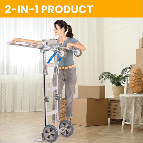 Senior Convertible Hand Truck - Heavy Duty Loads 1,000 lbs. Aluminum Moving Dolly Converts from Hand Truck to Platform Push Cart in Seconds-Utility Cart with Anti Slip Handle (UNASSEMBLED) in Saudi Arabia