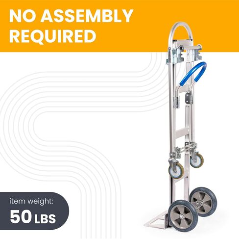 Senior Convertible Hand Truck - Heavy Duty Loads 1,000 lbs. Aluminum Moving Dolly Converts from Hand Truck to Platform Push Cart in Seconds-Utility Cart with Anti Slip Handle (UNASSEMBLED) in Saudi Arabia