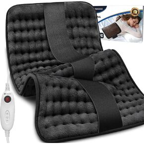 Heating Pad for Back, CooCoCo Heated Pad Wrap for Period Cramps, Electric Heat Pad with Strap for Neck Shoulders Lower Back, 10 Heat Settings, Auto Off, Moist Heat, Gifts for Women Men, 12" x 24"
