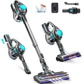 Cordless Vacuum Cleaner, 8-in-1 Powerful Vacuum Cleaners for Home with 1.3L Large Capacity, 2 Modes & 30Mins Runtime, Rechargeable Stick Vacuum for Pet Hair Hardwood Carpet - Green