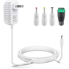 [مدرج في قائمة UL] VOLTKARE 9V 1000mA /800mA مزود طاقة دواسة الجيتار لدواسة تأثيرات BOSS PSA، والتشويه، ولوحة مفاتيح Casio، ودواسة تكبير جيتار متعددة التأثيرات، مركز سلبي