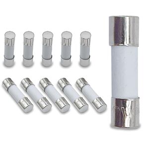 T5AH250V 0.2x0.78 Inch 5A 250V Ceramic Tube Slow-Blow Pack of 10 Ceramic Fuses 5 amp 250 Volt 5x20mm Time-delay Fuses