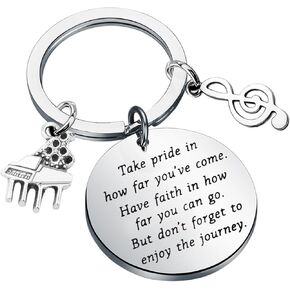 FUSTMW Music Piano Keychain Gifts Piano Lovers Gifts for Piano Players Teachers Student Graduation Gift