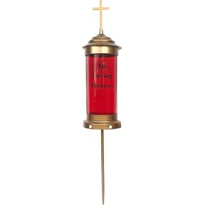 Eternal Light Crosses for Grave Cemetery Decorations for Grave Cemetery Lights Candle Lamp with 11.8 Inches Firm Garden Stakes