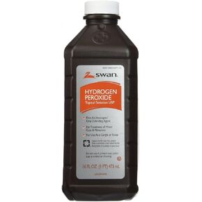 Hydrogen Peroxide First Aid Solution Antiseptic Oral Debriding Agent (2 Pack, 16 oz)