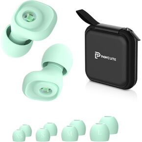 Ear Plugs for Concerts,Noise Reduction Ear Plugs, with 4 Pairs Ear Tips in XS, S, M, L, Silicone Ear Plugs for Concert,Bar,Sports, Mardi Gras Events(Black)