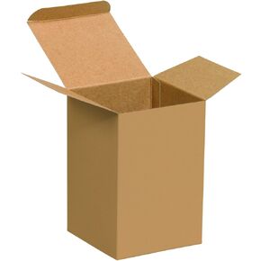 Aviditi RTS26 Reverse Tuck Folding Cartons, 4" x 4" x 6", Kraft (Pack of 250)