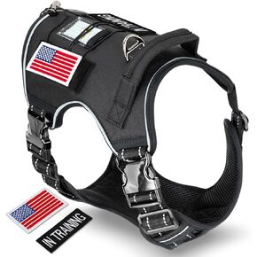 Locust Tree Tactical Dog Harness Small Sized Dog - Heavy Duty Dog Harness with Patch Panels, Strong Handle, Premium Metal Buckles, Adjustable Tactical Service Dog Vest (Small)